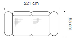 PESCARA CANAPEA FIXA 3 LOCURI 221 x 95 VERDE MENTA LIRA1207 IN STOC PREMIUM LINE