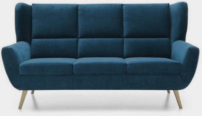 FORLI CANAPEA FIXA 3 LOCURI 187 x 95 ALBASTRU KRONOS 4
