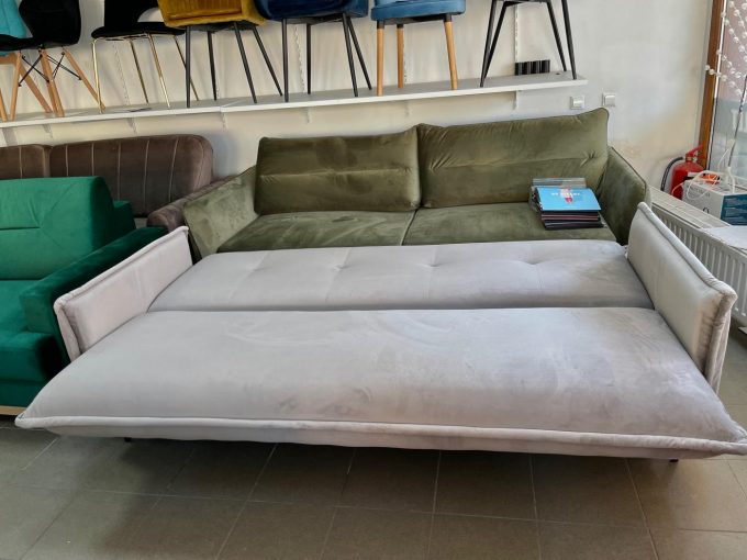 YORK CANAPEA EXTENSIBILA 215x103 CULOARE VERDE INCHIS BLUVEL78 ZONA DE DORMIT 190 X 130