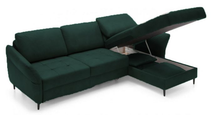 VASTO COLTAR EXTENSIBIL 238 x 162 CULOARE VERDE INCHIS ZONA DE DORMIT 212 X 140