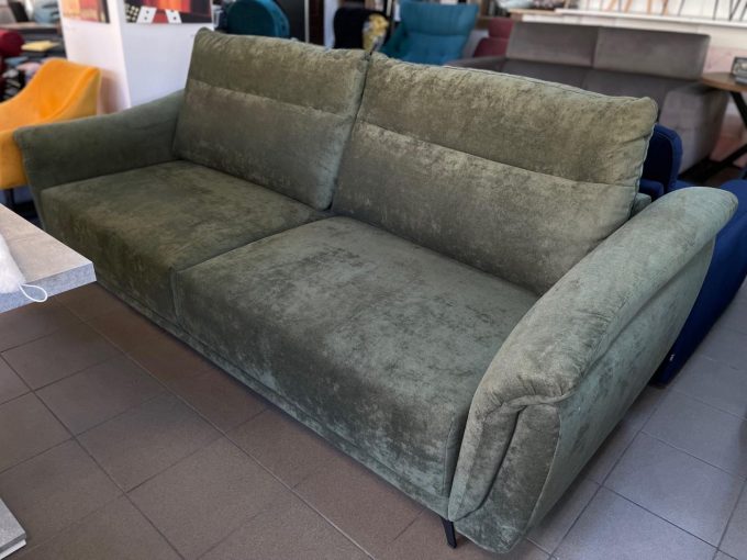 SELINA CANAPEA EXTENSIBILA 252 X 108 ALBASTRU STOFA MATT VELVET 79 ZONA DE DORMIT 200 X 145