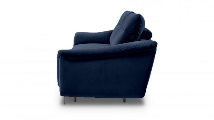 SELINA CANAPEA EXTENSIBILA 252 X 108 ALBASTRU STOFA MATT VELVET 79 ZONA DE DORMIT 200 X 145