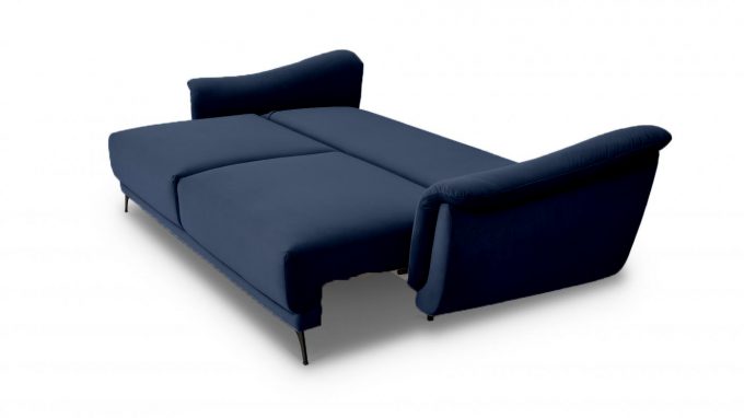 SELINA CANAPEA EXTENSIBILA 252 X 108 ALBASTRU STOFA MATT VELVET 79 ZONA DE DORMIT 200 X 145