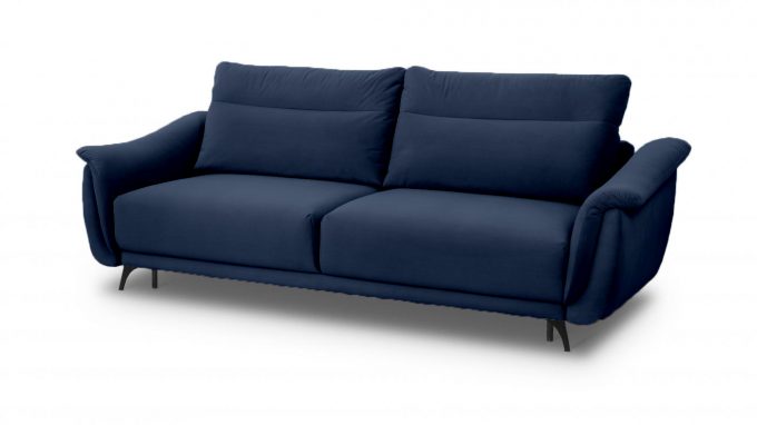 SELINA CANAPEA EXTENSIBILA 252 X 108 ALBASTRU STOFA MATT VELVET 79 ZONA DE DORMIT 200 X 145