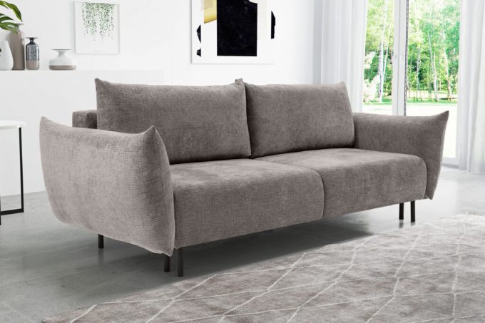 ADEL CANAPEA EXTENSIBILA 240 X 109 GRI ELMA-08 ZONA DE DORMIT 200 X 142 LSK